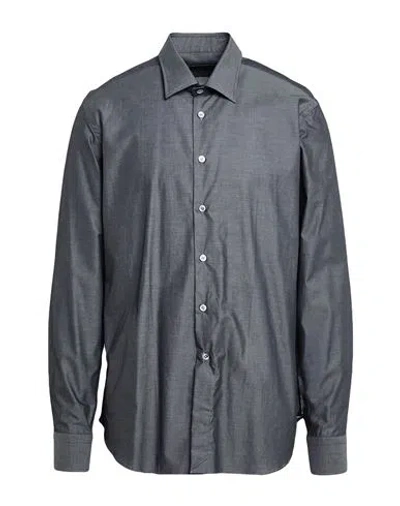 Tombolini Man Shirt Midnight Blue Size 16 ½ Cotton