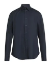 Tombolini Man Shirt Midnight Blue Size 17 ½ Cotton, Elastane