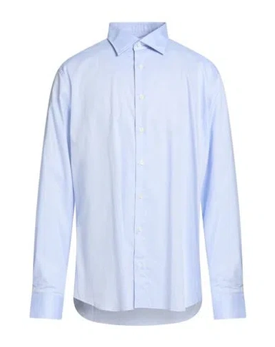 Tombolini Man Shirt Sky Blue Size 17 ¾ Cotton
