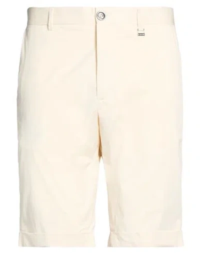 Tombolini Man Shorts & Bermuda Shorts Ivory Size 42 Cotton, Polyamide, Elastane In Neutral