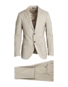 Tombolini Man Suit Beige Size 44 Virgin Wool In Neutral