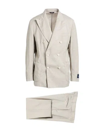 Tombolini Man Suit Beige Size 44 Wool, Silk, Elastane In Neutral