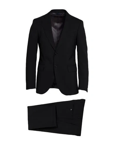 Tombolini Man Suit Black Size 36 Virgin Wool, Polyester, Elastane