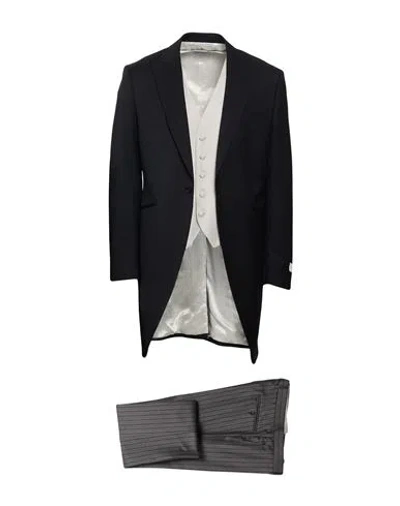 Tombolini Man Suit Black Size 38 Virgin Wool
