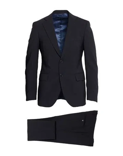 Tombolini Man Suit Black Size 38 Virgin Wool, Elastane