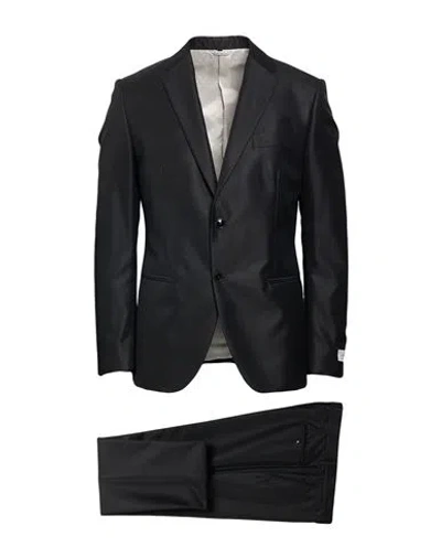 Tombolini Man Suit Black Size 40 Acetate, Virgin Wool, Polyester