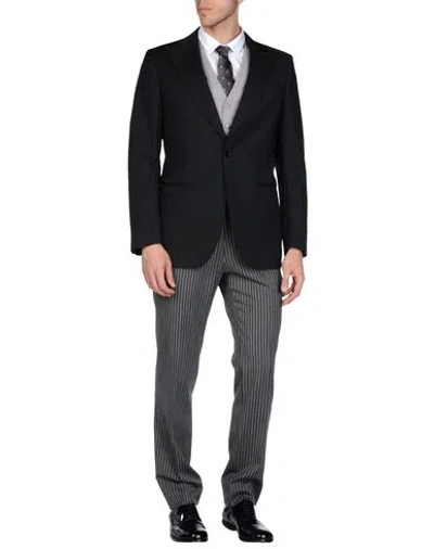 Tombolini Man Suit Black Size 40 Wool