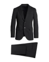 Tombolini Man Suit Lead Size 46 Virgin Wool, Elastane In Gray