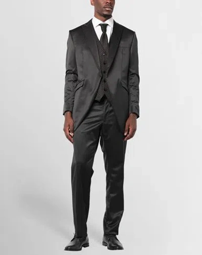 Tombolini Man Suit Black Size 44 Virgin Wool, Polyester
