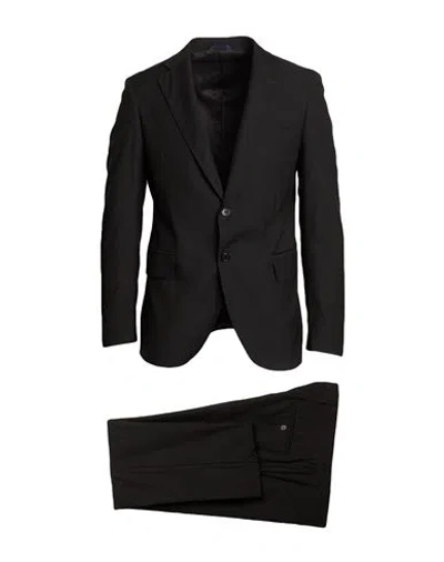 Tombolini Man Suit Black Size 46 Virgin Wool, Elastane
