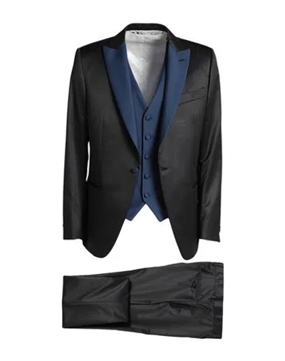 Tombolini Man Suit Black Size 46 Virgin Wool, Polyester
