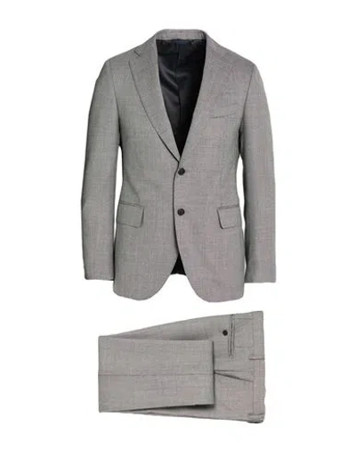 Tombolini Man Suit Black Size 46 Wool, Viscose, Polyester In Gray