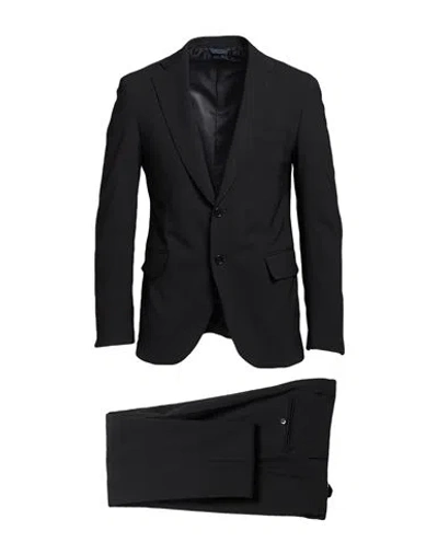 Tombolini Man Suit Black Size 48 Virgin Wool, Elastane