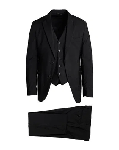 Tombolini Man Suit Black Size 48 Wool