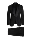 Tombolini Man Suit Black Size 48 Virgin Wool, Elastane