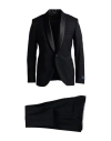 Tombolini Man Suit Black Size 46 Wool, Elastane In Black