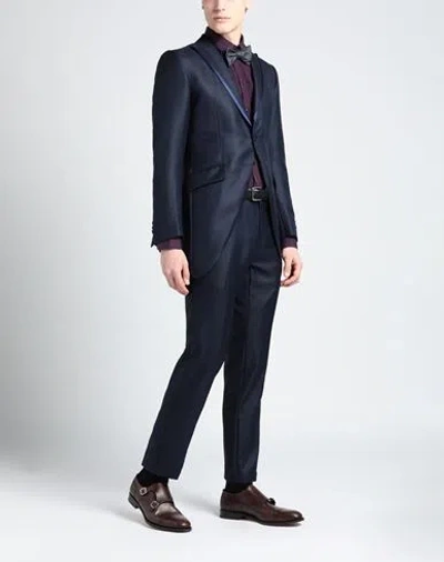 Tombolini Man Suit Blue Size 36 Virgin Wool, Silk