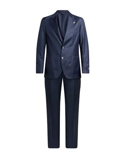 Tombolini Man Suit Blue Size 40 Virgin Wool