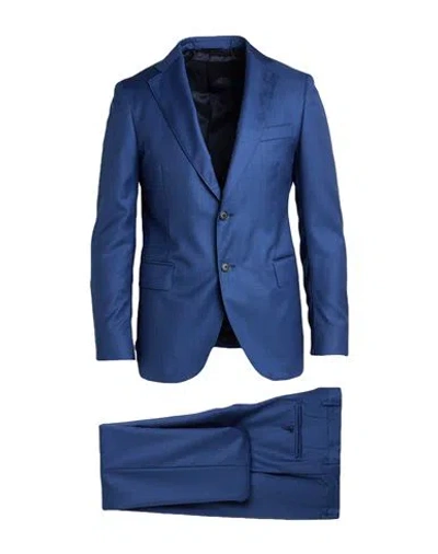 Tombolini Man Suit Blue Size 44 Polyester, Viscose, Elastane
