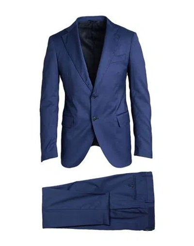 Tombolini Man Suit Blue Size 44 Virgin Wool