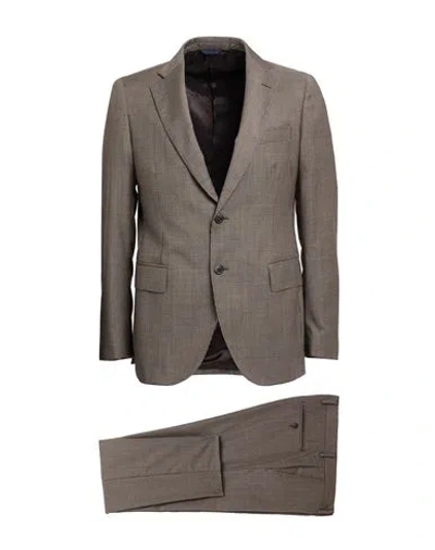 Tombolini Man Suit Brown Size 44 Virgin Wool