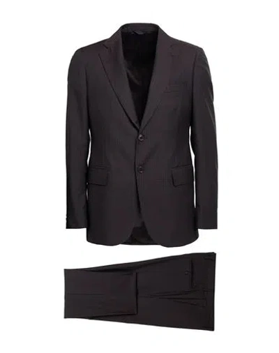 Tombolini Man Suit Burgundy Size 44 Virgin Wool In Purple