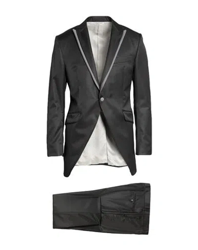 Tombolini Man Suit Charcoal Size 40 Virgin Wool, Polyester In Grey