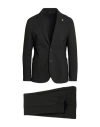 Tombolini Man Suit Charcoal Size 44 Virgin Wool In Black