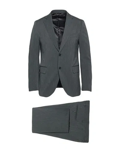 Tombolini Man Suit Charcoal Size 44 Viscose, Polyester, Elastane In Gray