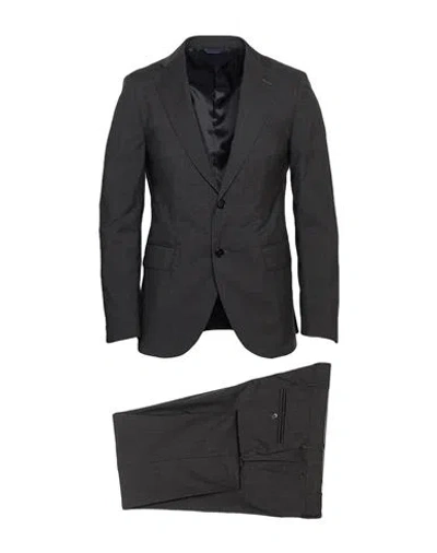 Tombolini Man Suit Charcoal Size 46 Wool In Gray
