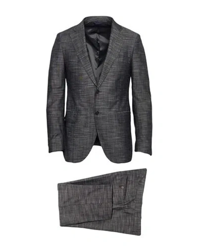Tombolini Man Suit Charcoal Size 46 Wool, Viscose, Elastane In Gray