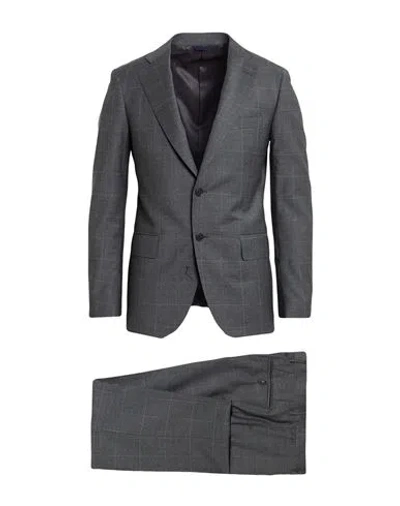 Tombolini Man Suit Grey Size 36 Virgin Wool In Gray