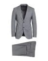 Tombolini Man Suit Grey Size 38 Virgin Wool, Polyamide, Elastane In Multi