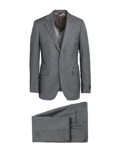 Tombolini Man Suit Grey Size 42 Virgin Wool