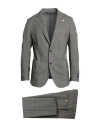 Tombolini Man Suit Grey Size 42 Wool In Gray