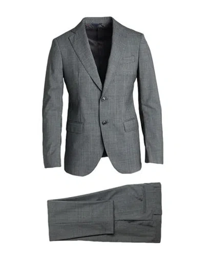Tombolini Man Suit Grey Size 44 Virgin Wool In Gray