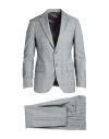 Tombolini Man Suit Light Grey Size 48 Virgin Wool In Gray