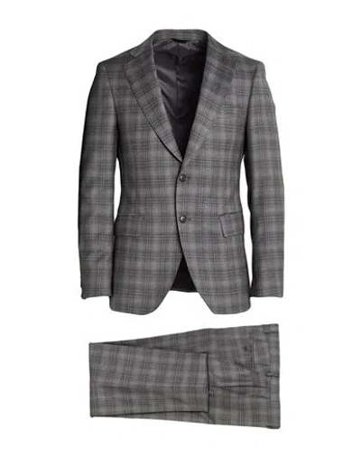 Tombolini Man Suit Grey Size 46 Wool In Gray