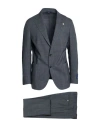 Tombolini Man Suit Grey Size 48 Virgin Wool In Blue
