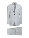 Tombolini Man Suit Light Grey Size 44 Virgin Wool, Elastane In Gray