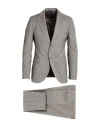 Tombolini Man Suit Light Grey Size 44 Virgin Wool In Gray