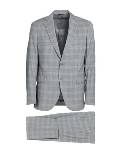 Tombolini Man Suit Light Grey Size 46 Virgin Wool In Gray