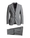 Tombolini Man Suit Light Grey Size 44 Virgin Wool, Elastane In Grey