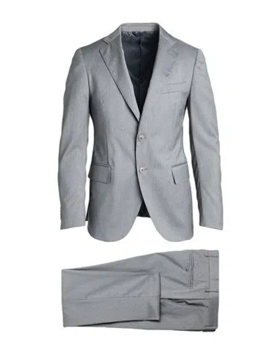 Tombolini Man Suit Light Grey Size 48 Virgin Wool In Gray