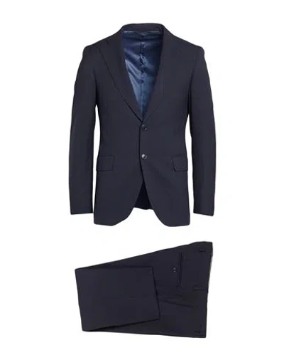 Tombolini Man Suit Midnight Blue Size 36 Polyester, Viscose, Elastane