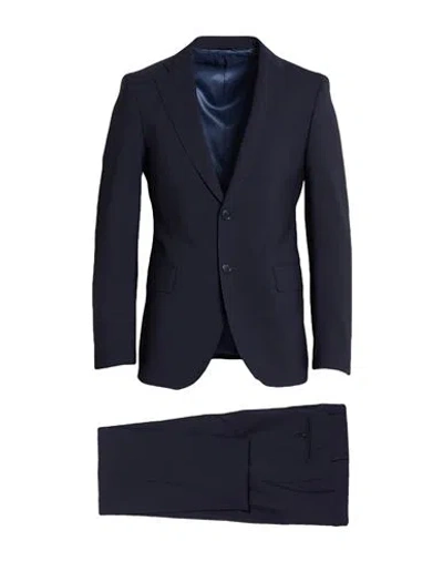 Tombolini Man Suit Midnight Blue Size 36 Virgin Wool, Elastane