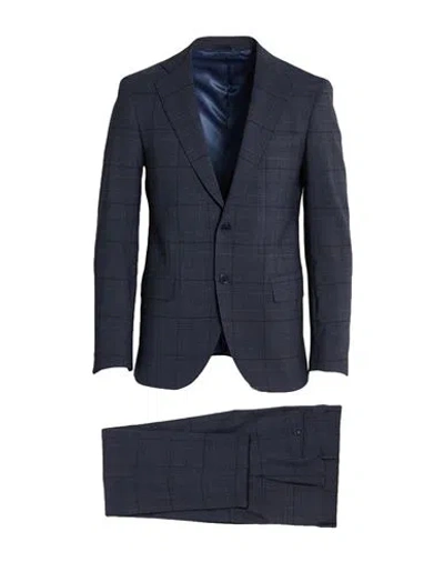 Tombolini Man Suit Midnight Blue Size 36 Wool