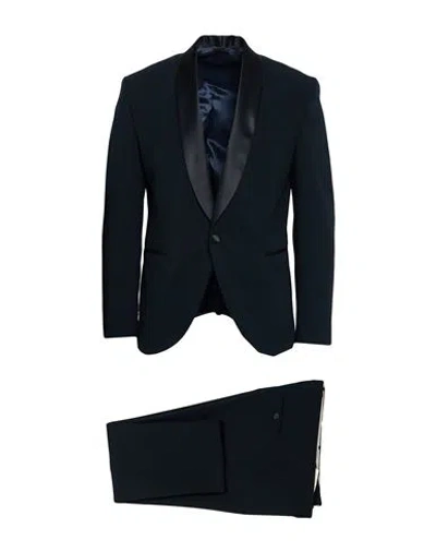 Tombolini Man Suit Midnight Blue Size 42 Polyester, Viscose, Elastane