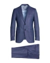 Tombolini Man Suit Midnight Blue Size 42 Wool, Polyester, Elastane In Blue