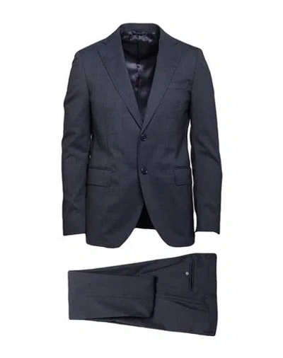Tombolini Man Suit Midnight Blue Size 44 Virgin Wool, Elastane
